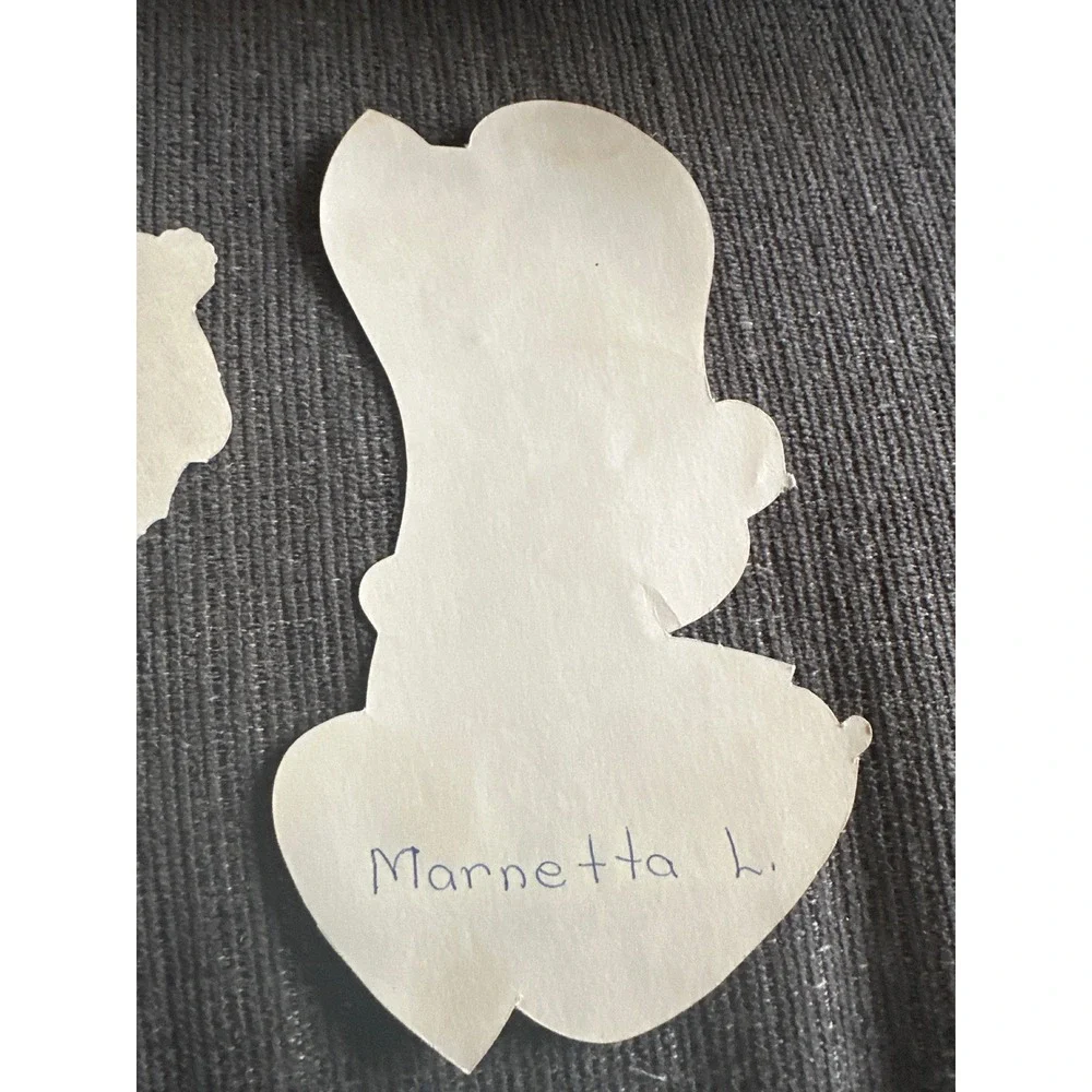 Vintage Hallmark Teacher Valentine Cards‎ Puppy Bear Die Cut Ephemera Lot of 2